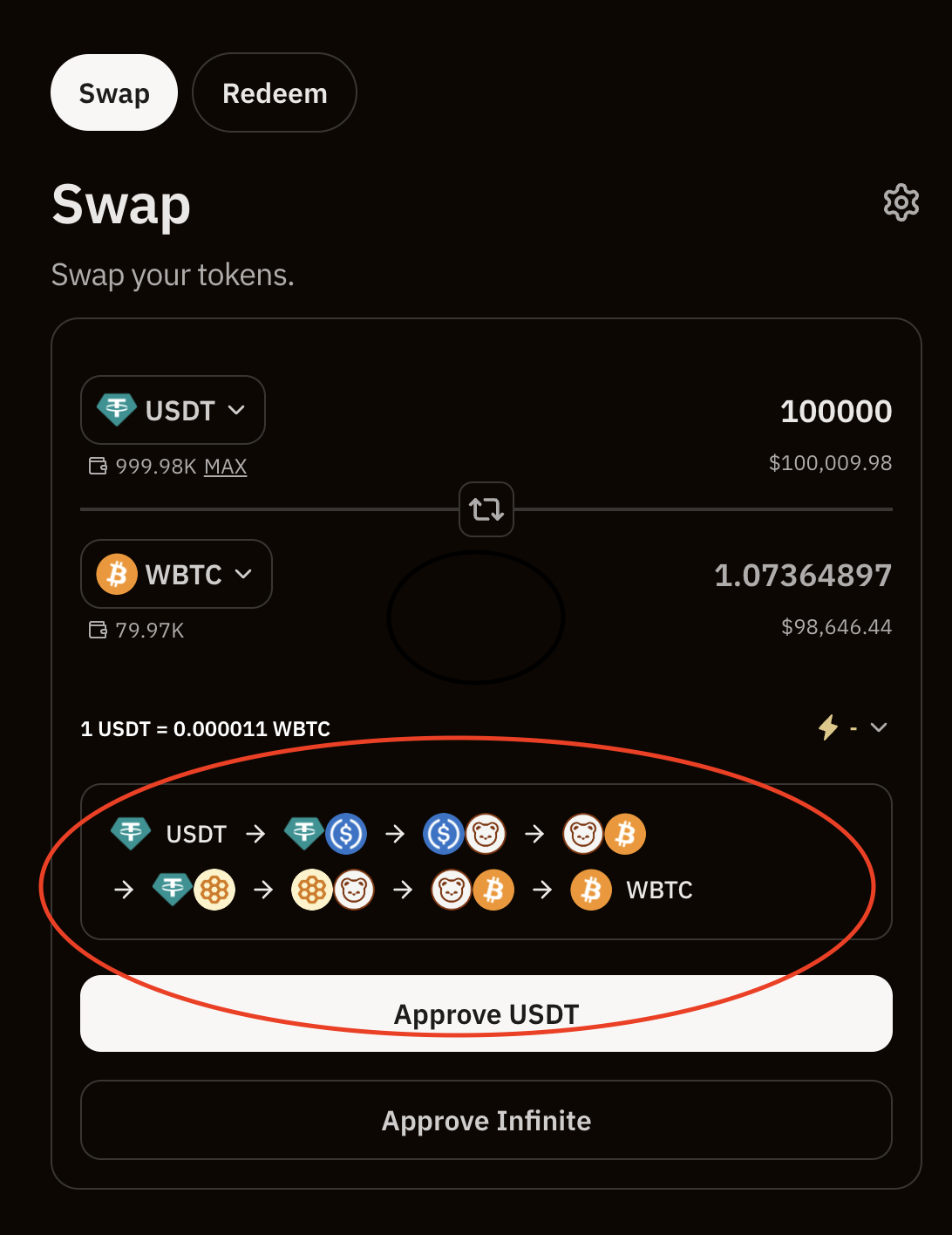 BeraSwap Swaps Modal