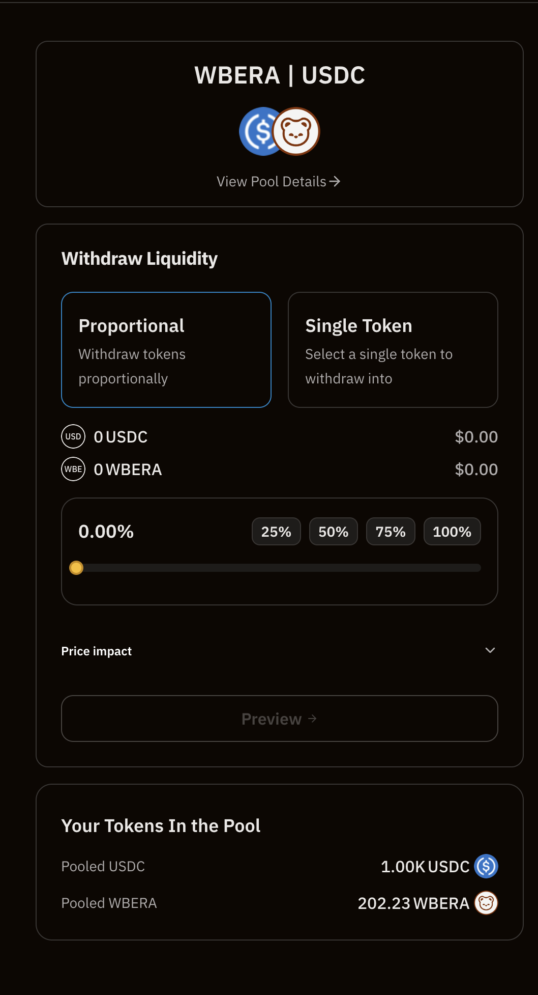 Withdraw Liquidity